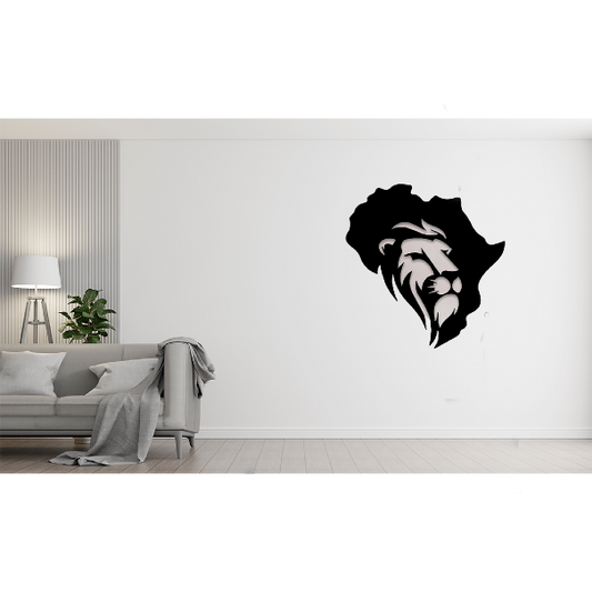 Leeuwvormige in Afrika wanddecoratie