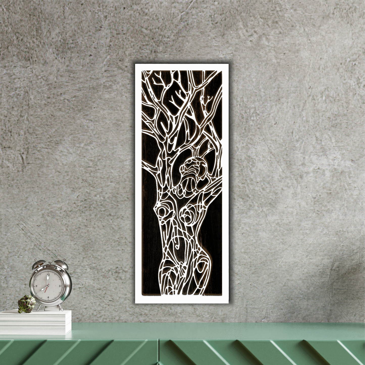 Vrouwelijke figuur wanddecoratie 30 x 70 cm