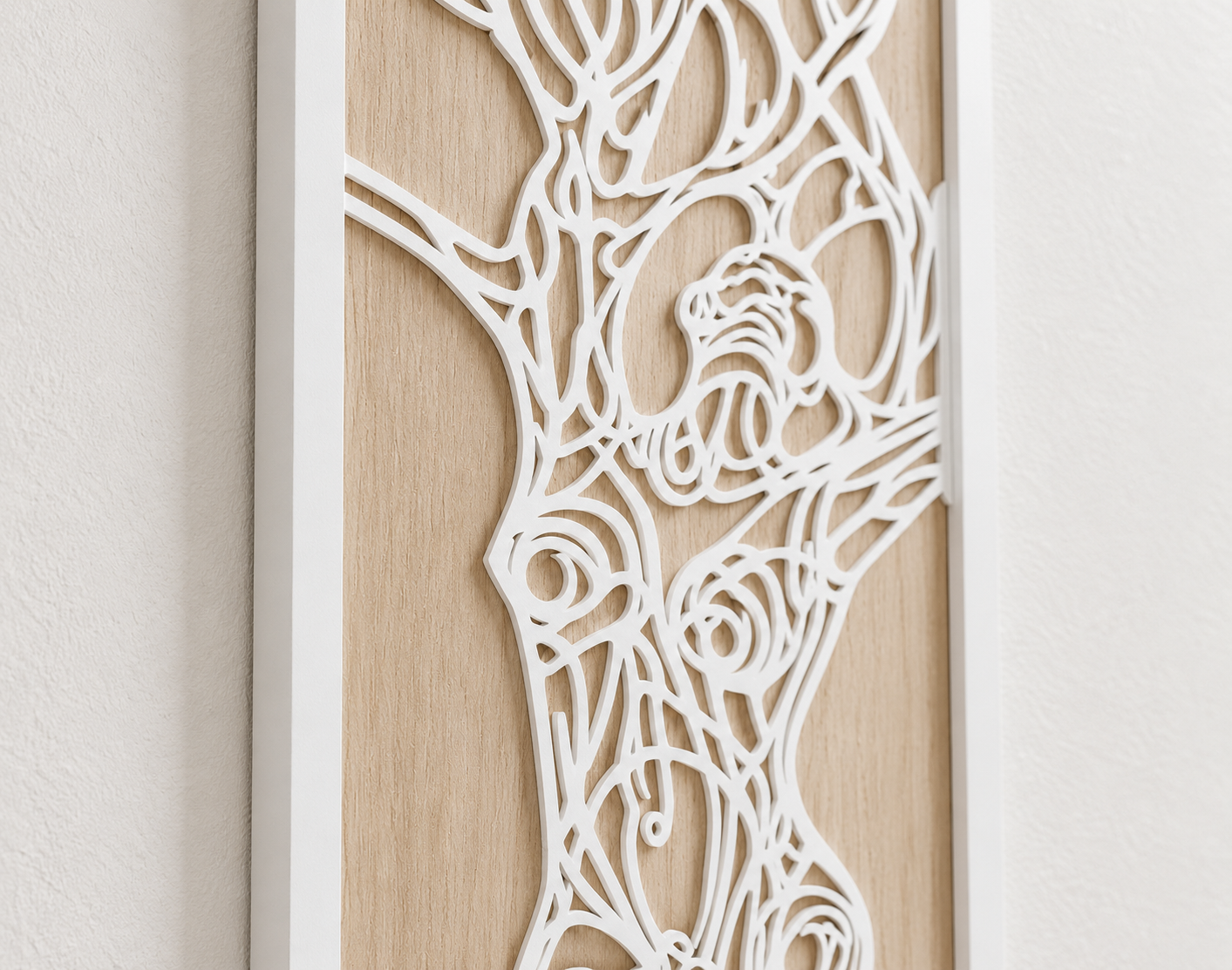 Vrouwelijke figuur wanddecoratie – 30 × 70 cm